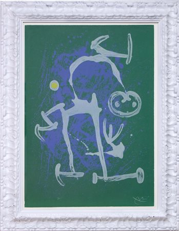 Joan Mirò L’orangerie vert, 1969 litografia cm 86x61 Tiratura 7/75 Opera con...