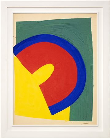 Luigi Montanarini Composizione, 1965 pigmenti su carta intelata cm 80x60...