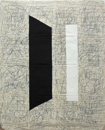 Cesare Berlingeri Primordiale con ombra, 2014 tecnica mista su tela piegata...