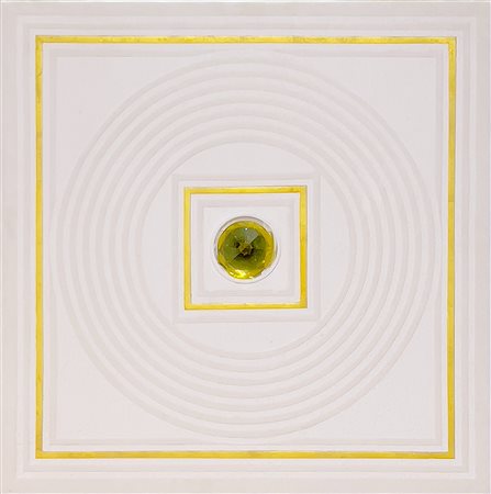 Elio Marchegiani Cristallo, 2001 cristallo e grammature oro k24 cm 70x70...