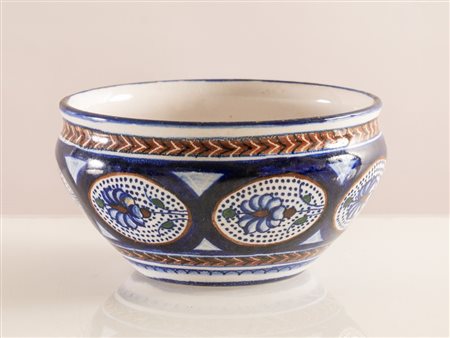 MELANDRI E FOCACCIA (Faenza 1922 - 1931) Ciotola in ceramica policroma...