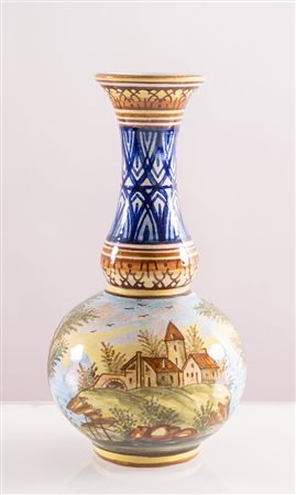 MANIFATTURA ANGELO MINGHETTI, Bologna, 1920 - 1930. Vaso delft piccolo in...