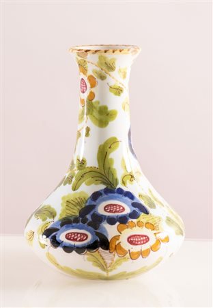 MELANDRI E FOCACCIA (Faenza 1922 - 1931) Vasetto in ceramica policroma...