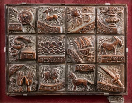 ANGELO BIANCINI (Castelbolognese 1911 - 1988) "Simboli delle dodici tribù...