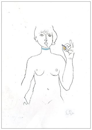 FRANCO GENTILINI Faenza 1909 – Roma 1981 Senza titolo Litografia a colori...