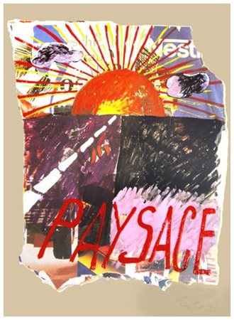 MIMMO ROTELLA Catanzaro 1918 – Milano 2006 Paysage 1991 Serigrafia a colori e...