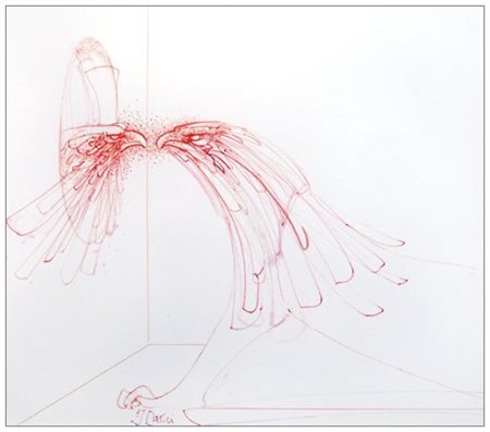 FABRIZIO CLERICI Milano 1913 – Roma 1993 Senza titolo T.m. su cartoncino 23 x...