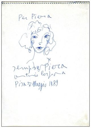 ANTONIO CORPORA Tunisi 1909 – Roma 2004 Senza titolo 1989 Penna biro su carta...