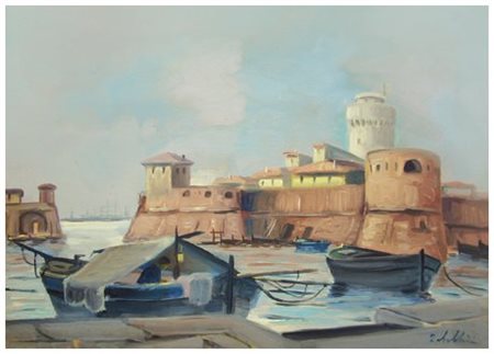 GIACOMO TABELLINI Livorno 1907 – 1989 Senza titolo Olio su tavola 35 x 50....