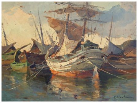 RENZO MARTINI Livorno 1937 – 2005 Senza titolo Olio su tavola 50 x 70. Firma...