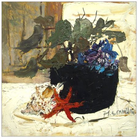 GIUSEPPE CAVALLINI Livorno 1916 – 2000 Stil life 1971 Olio su tavola 35 x 35....