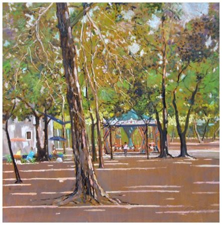 PIERO VACCARI Livorno 1926 – 1997 Ardenza 1989 Olio su tavola 55 x 52,7....