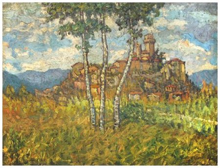 GIO BATTA LEPORI Livorno 1911 – 2002 Dintorni di Lucca, l’antico castello di...