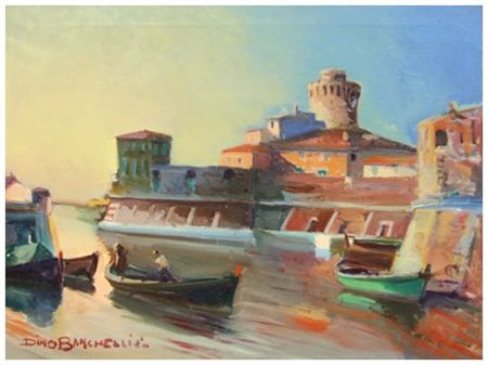 DINO BANCHELLI Livorno 1903 – 1974 Senza titolo Olio su tela 60 x 80. Firma...
