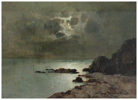 GINO ROMITI Livorno 1881 – 1967 Antignano di Livorno 1936 Olio su tavola 27 x...