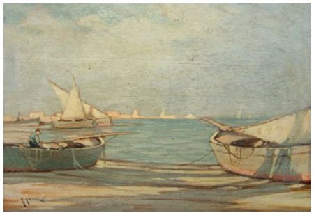 RENUCCIO RENUCCI Livorno 1880 – 1947 Senza titolo Olio su tavola 40 x 60....