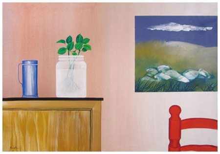 SIRIO MIDOLLINI Firenze 1925 – 2008 Senza titolo Olio su tela 60 x 80. Firma...