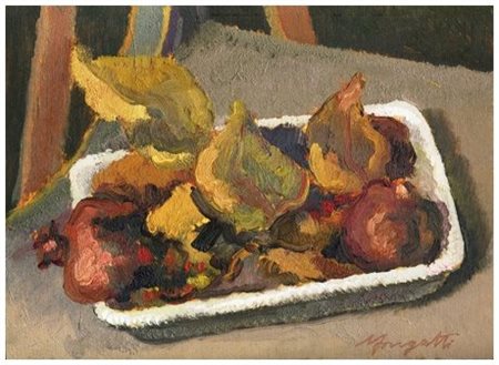 VAIRO MONGATTI Firenze 1934 Senza titolo Olio su tavola 17,7 x 24,3. Firma in...