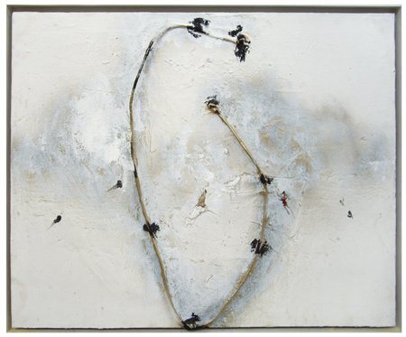 ARTURO CARMASSI Lucca 1925 Suite Satie V 2005 Collage, cartone, filo di...