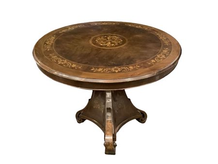 Tavolo rotondo in legno di mogano, Primi 20° secolo