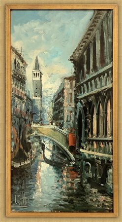 Pietro Virgilio  Lietti (Monza  1928)  - Canale di Venezia