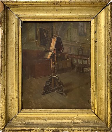 Barone  Giuseppe (Militello in Val di Catania 2 ottobre 1887-Catania   3 gennaio 1956)  - Leggio da terra all'interno di una chiesa, 1916