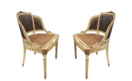 Coppia di poltroncine laccate, Nineteen° secolo