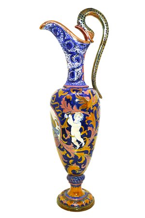 Anfora in ceramica smaltata a lustro