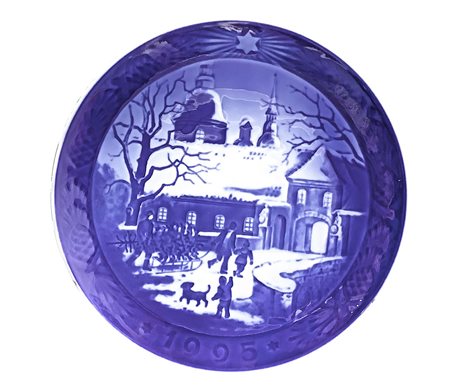 Royal Copenhagen Denmark - Piatto di Natale 1995 ''The manor house''