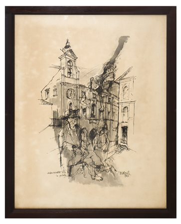 Cesco Dessanti (Rovigno  1926-1975)  - Grotta a mare alta ''La piazzetta'', 1967