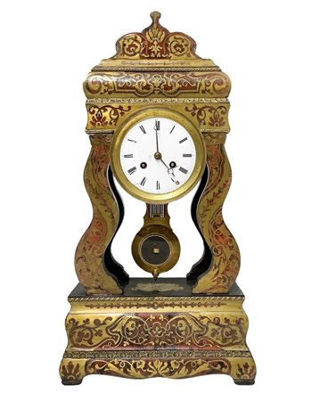 Orologio da tavolo a pendolo stile Boulle, nineteen° secolo