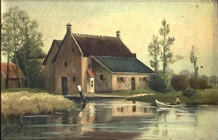 Paesaggio case sul lago, Primi 20° secolo