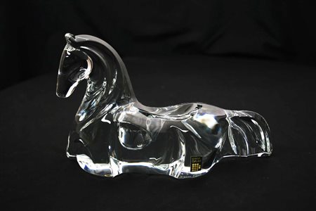 Daum Francia CAVALLO scultura in cristallo