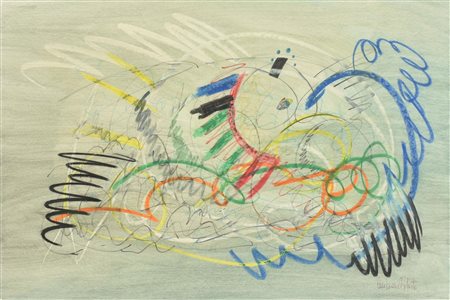 Roberto Andreani SENZA TITOLO tecnica mista su carta, cm 45x70 firma sul...