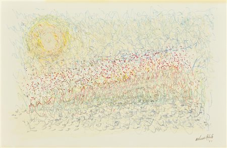 Roberto Andreani SENZA TITOLO tecnica mista su carta, cm 45x70 firma e data...