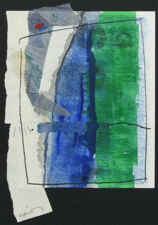 Uccio Biondi COMPOSIZIONE, 1999 tecnica mista su cartoncino, cm 18x12 firma...