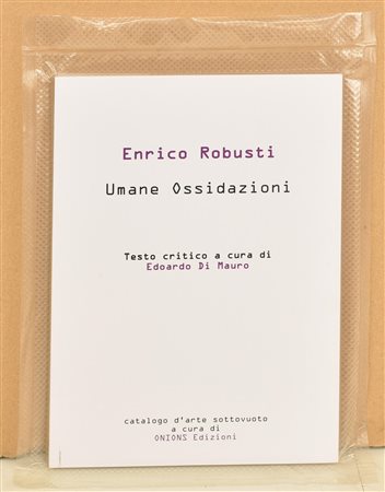 Enrico Robusti CATALOGO SOTTOVUOTO scultura in carta e plastica cm 28x20 sul...