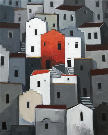 Michele Volpicella LUCI E OMBRE olio su tela, cm 50x40 firma sul retro: firma...