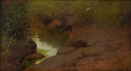 Vincenzo Cabianca Verona 1827 - Roma 1902 Il ruscello