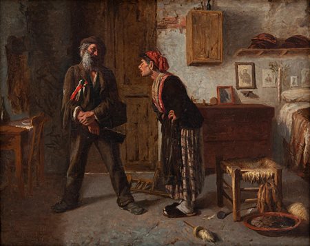 Vincenzo Montefusco Cava dei Tirreni (SA) 1852 - Roma 1912 Il rimprovero