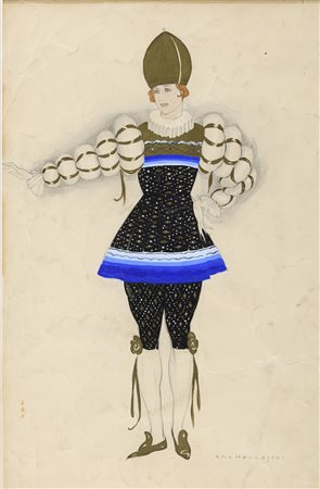 DUE STUDI PER COSTUME DI UMBERTO BRUNELLESCHI