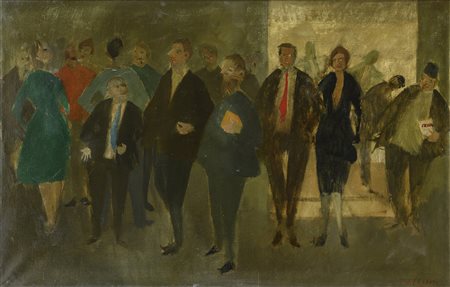 DIPINTO INAUGURAZIONE DI FRANCO VILLORESI