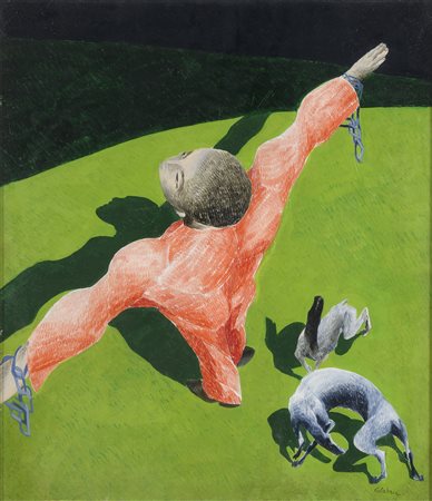 DIPINTO FIGURA DI ENNIO CALABRIA