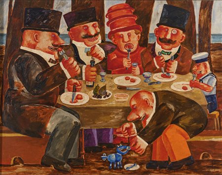 DIPINTO BANCHETTO DI FRANZ BORGHESE