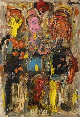 DIPINTO TRE FIGURE DI KAREL APPEL