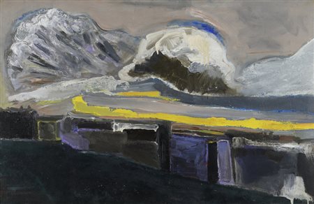 DIPINTO PAESAGGIO DI PIERO GUCCIONE, 1960