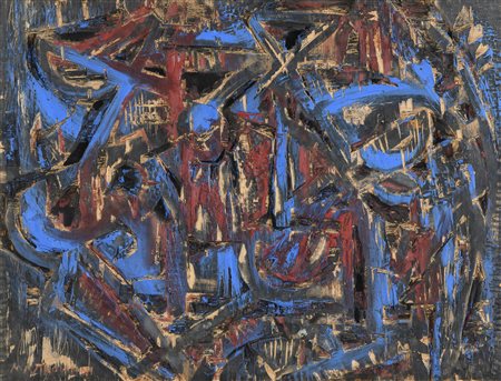 DIPINTO SU TAVOLA INTAGLIATA DI UMBERTO MASTROIANNI