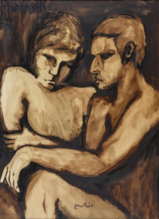 DIPINTO DUE NUDI DI ENOTRIO, 1967