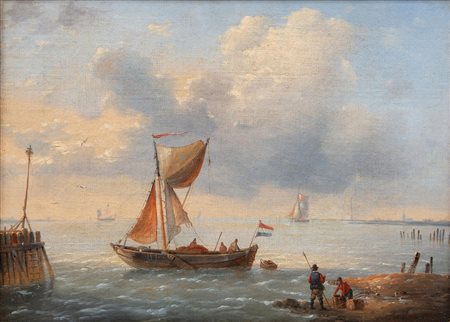 Charles-Louis Verboeckhoven (Comines-Warneton 1802-Bruxelles 1889) Marina con...