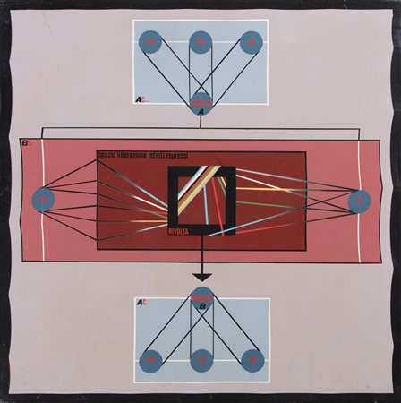 Gerico (Somma Lombardo 1946) Senza titolo Olio su tela 60x60 cm